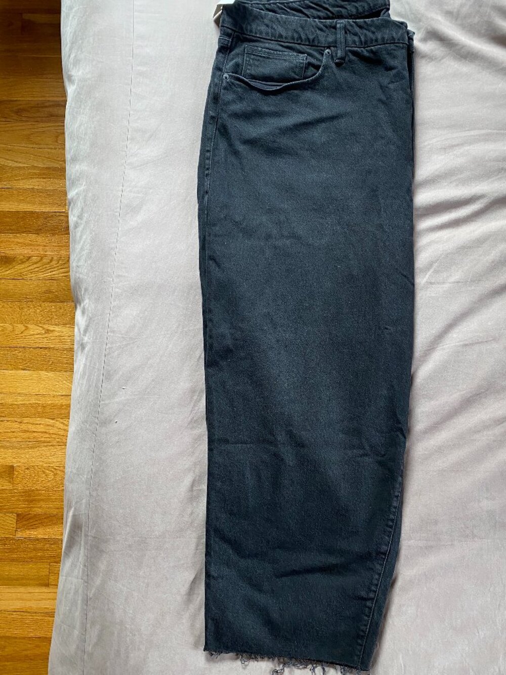 Good American Good Boy Straight Cropped Jeans